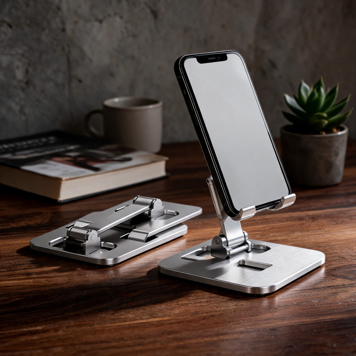 Weighted Aluminium Phone Stand for Desk | Soplira