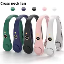 Portable Handheld Mini Fan - Foldable Neck Hanging Fan, 5 Speed USB Rechargeable, 1800mAh