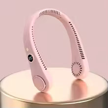 Portable Handheld Mini Fan - Foldable Neck Hanging Fan, 5 Speed USB Rechargeable, 1800mAh