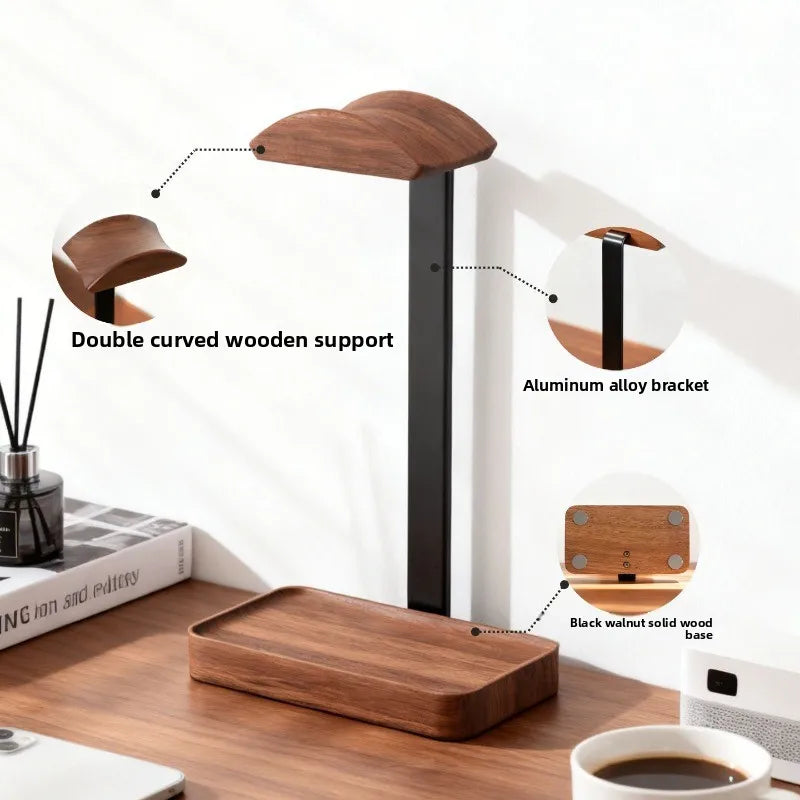 Walnut Headphone Stand from Soplira, product photo 5