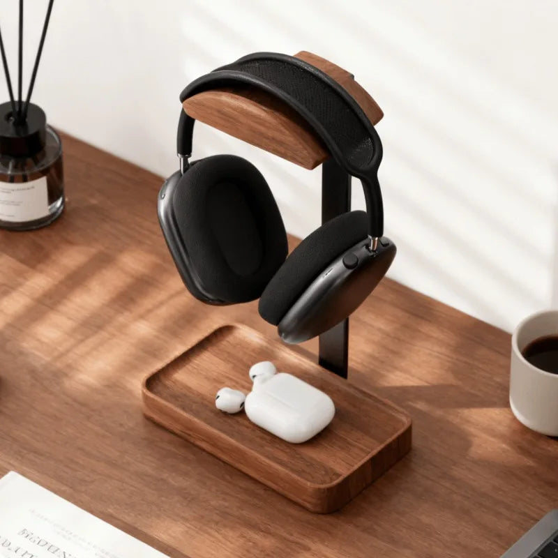 Walnut Headphone Stand from Soplira