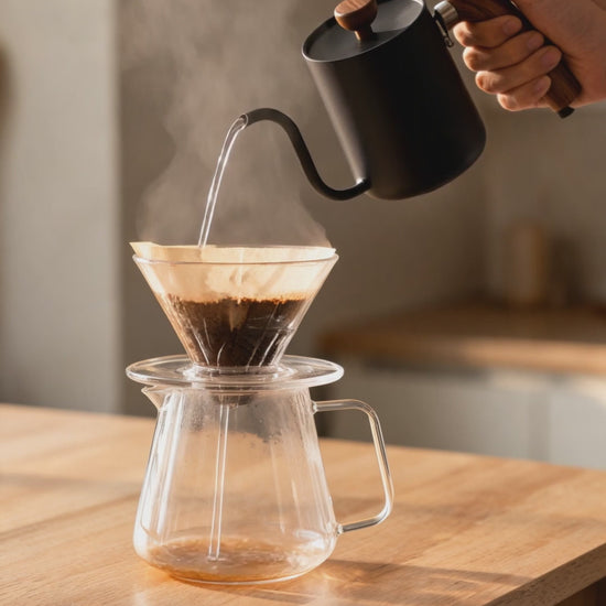 The sound of a slow pour-over with the Soplira kettle