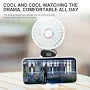 Mini Handheld & Neck Fan with Lanyard - USB Rechargeable, 5 Speed, Digital Display, detail view 3