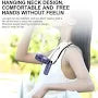 Mini Handheld & Neck Fan with Lanyard - USB Rechargeable, 5 Speed, Digital Display, detail view 4
