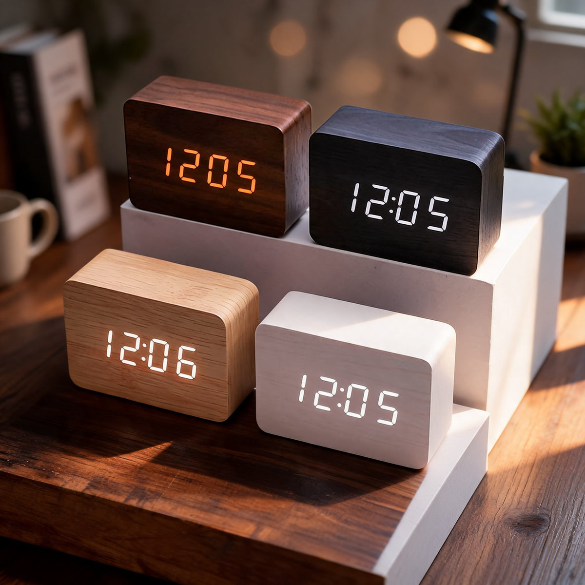 Walnut Alarm Clock