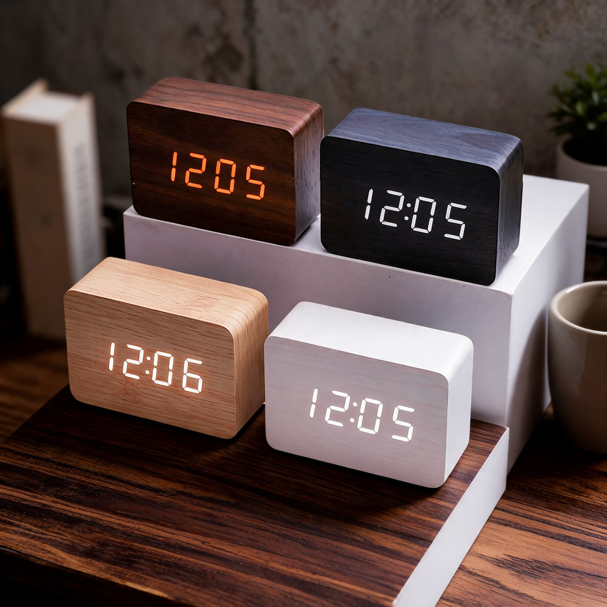 Walnut Alarm Clock